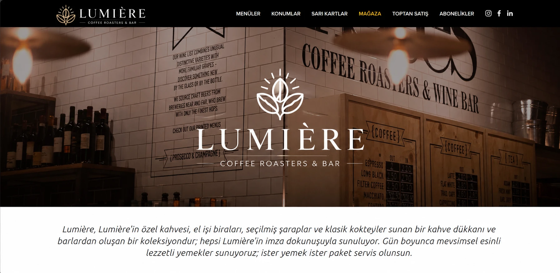 Kafe Web Tasarımı