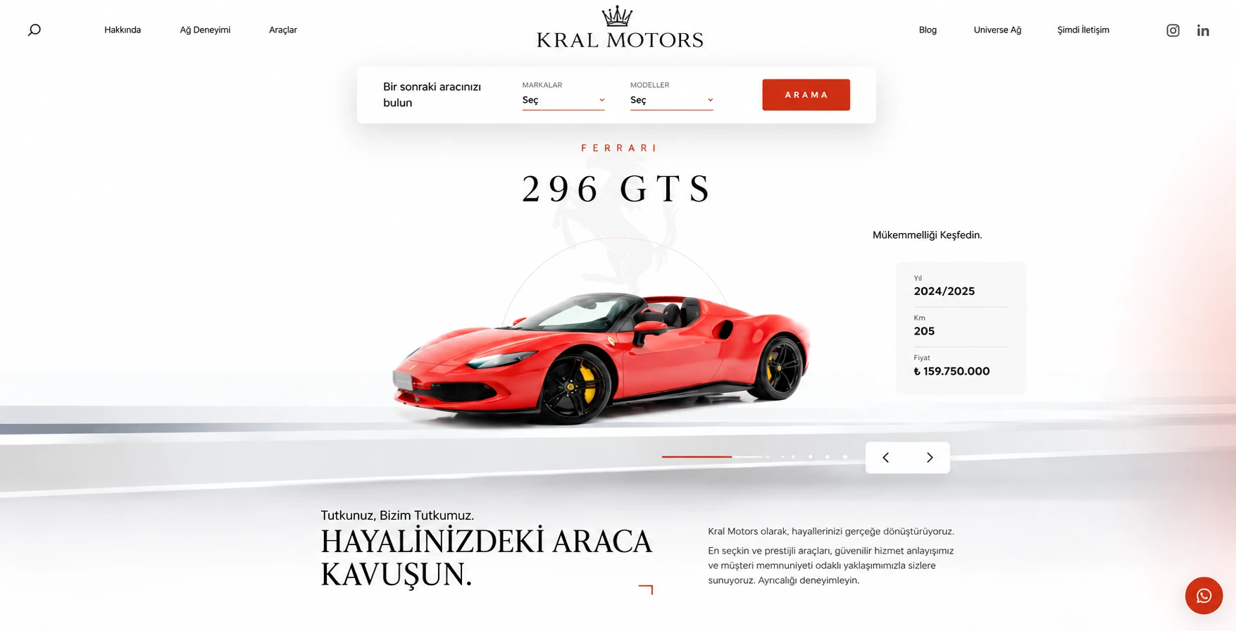 Oto Galeri Web Tasarımı